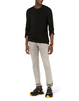 COTTON ROUND-NECK SWEATER