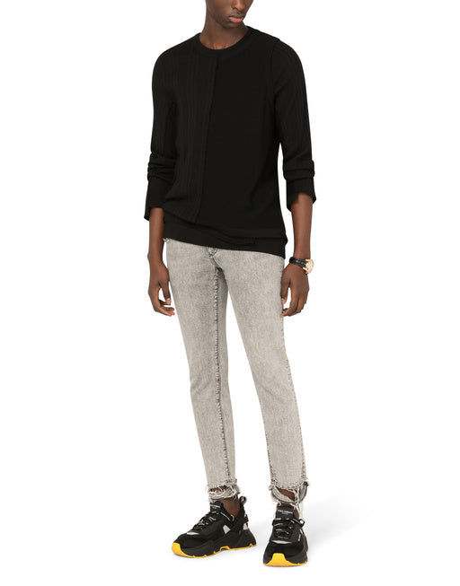 COTTON ROUND-NECK SWEATER