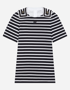 SHORT INTERLOCK DRESS WITH STAR PATCH EMBELLISHMENT