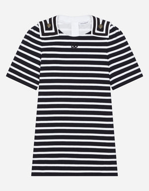 SHORT INTERLOCK DRESS WITH STAR PATCH EMBELLISHMENT