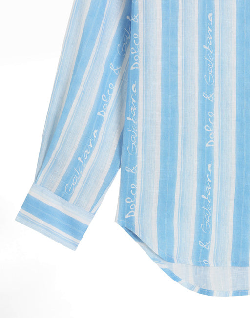 FABRIC SHIRT WITH STRIPED PRINT