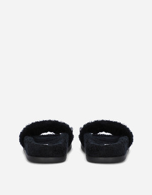 TERRYCLOTH SLIDERS WITH FUSIBLE RHINESTONES