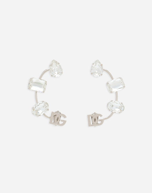 EARCUFF EARRINGS WITH DG LOGO AND RHINESTONES
