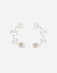 EARCUFF EARRINGS WITH DG LOGO AND RHINESTONES