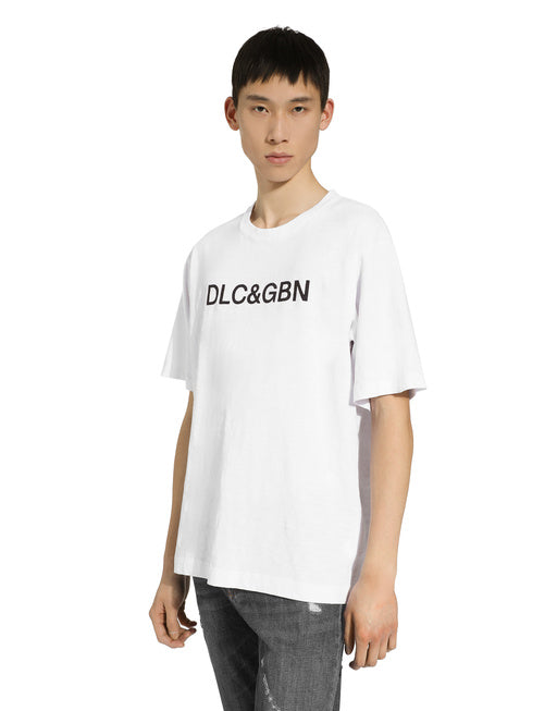 COTTON T-SHIRT WITH DOLCE&GABBANA LOGO