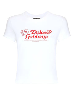 JERSEY T-SHIRT WITH DOLCE&GABBANA PRINT