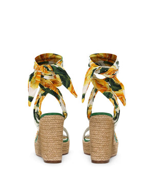 PRINTED CHARMEUSE WEDGE
