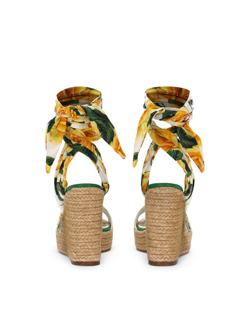 PRINTED CHARMEUSE WEDGE