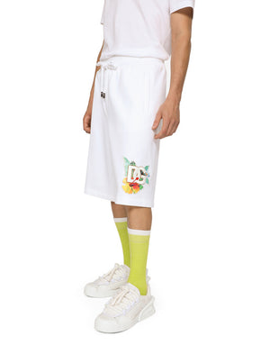 JERSEY JOGGING SHORTS WITH HAWAIIAN DG EMBROIDERY