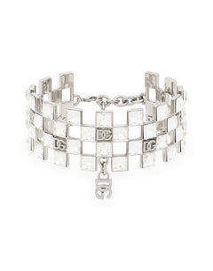 RIGID CHOKER WITH RHINESTONES AND DG LOGO