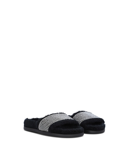 TERRYCLOTH SLIDERS WITH FUSIBLE RHINESTONES
