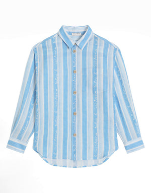 FABRIC SHIRT WITH STRIPED PRINT