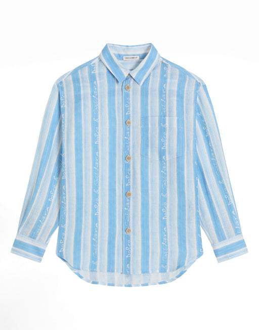 FABRIC SHIRT WITH STRIPED PRINT