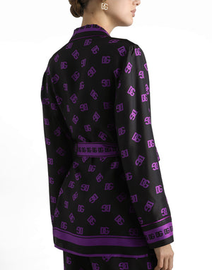 DG ALL-OVER PRINT SILK TWILL VANITY SHIRT
