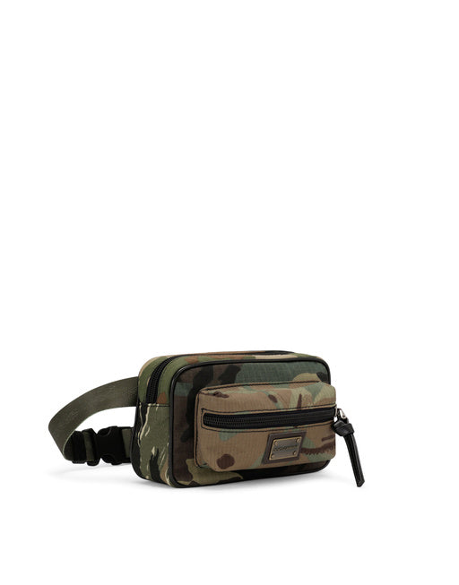 NYLON BELT BAG WITH CAMOUFLAGE PRINT