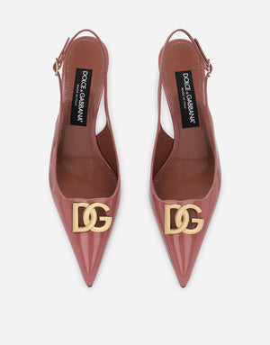 POLISHED CALFSKIN SLINGBACKS