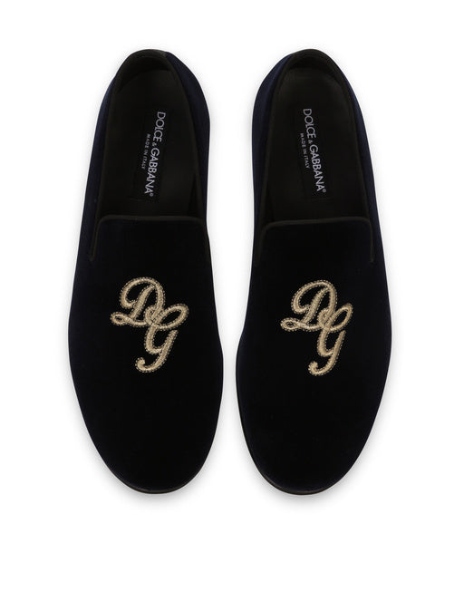 VELVET LOAFER WITH LOGO