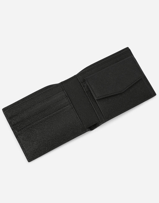 CALFSKIN WALLET WITH COIN POCKET AND ALL-OVER DG PRINT