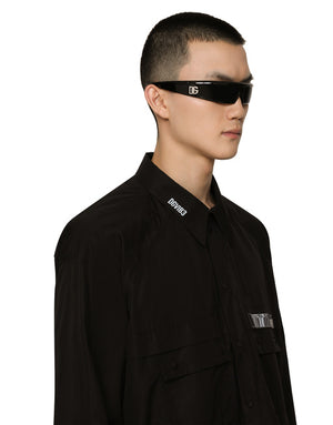 COTTON POPLIN SHIRT WITH DGVIB3 PRINT