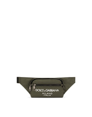 SMALL NYLON BELT BAG WITH RUBBERIZED LOGO