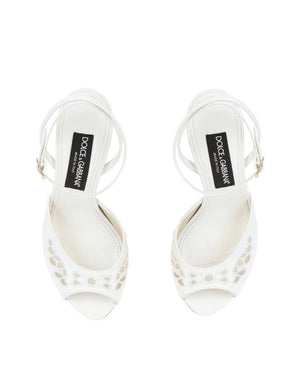 EMBROIDERED NAPPA LEATHER SANDALS