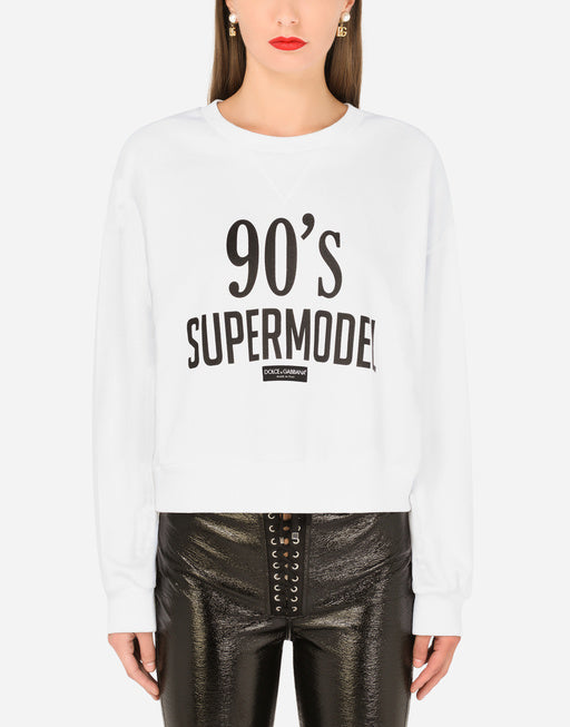 JERSEY SWEATSHIRT WITH 90’S SUPERMODEL PRINT