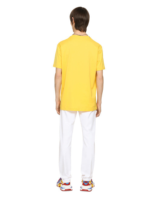 COTTON T-SHIRT WITH BRANDED TAG