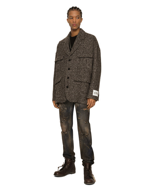 SLIM-FIT OVERDYED STRETCH DENIM JEANS