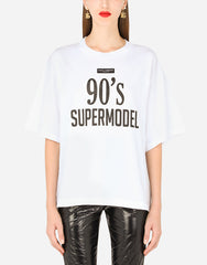 JERSEY T-SHIRT WITH 90 SUPERMODEL PRINT