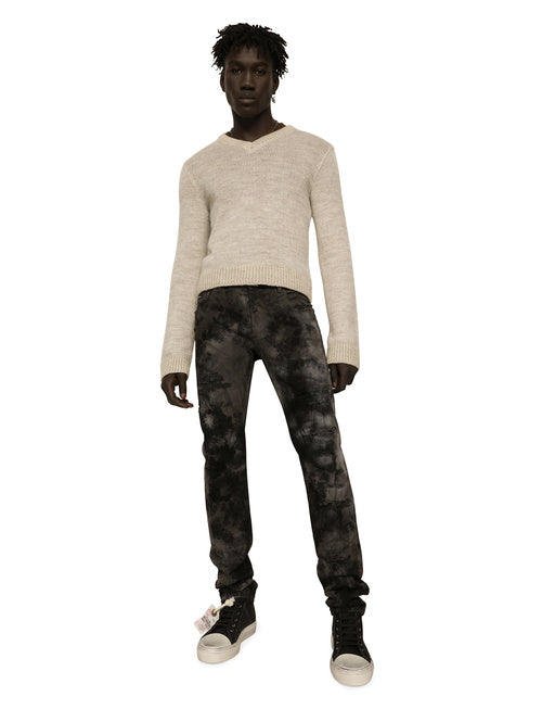 MARBLED SLIM FIT STRETCH JEANS