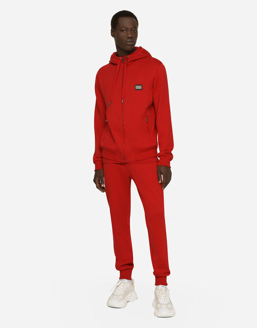 JERSEY JOGGING PANTS WITH BRANDED TAG