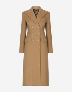 LONG DOUBLE-BREASTED WOOL AND CASHMERE COAT