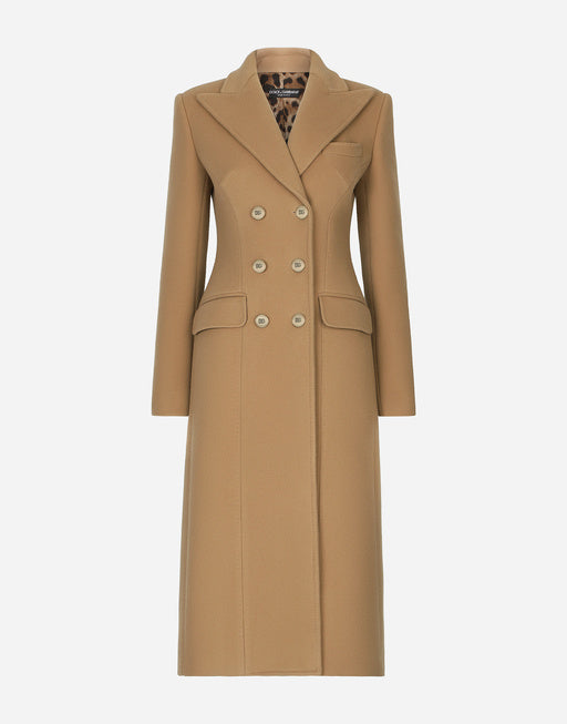 LONG DOUBLE-BREASTED WOOL AND CASHMERE COAT