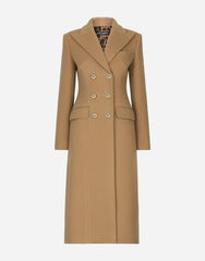 LONG DOUBLE-BREASTED WOOL AND CASHMERE COAT