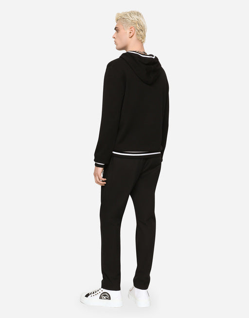 WOOL HOODIE WITH EMBROIDERY