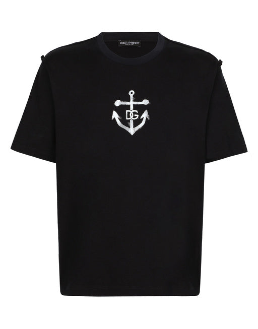 SHORT-SLEEVED MARINA-PRINT T-SHIRT