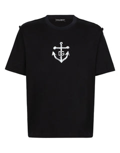 SHORT-SLEEVED MARINA-PRINT T-SHIRT
