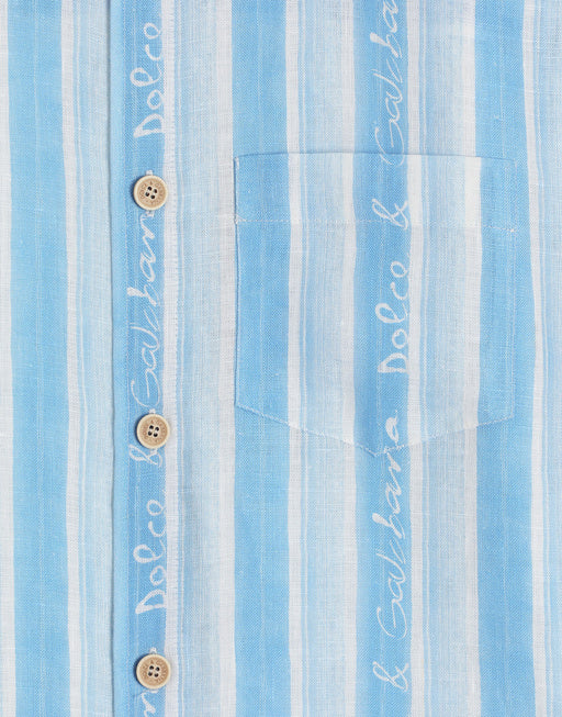 FABRIC SHIRT WITH STRIPED PRINT