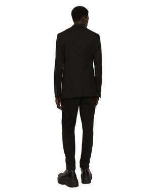 PINSTRIPE STRETCH JERSEY PORTOFINO JACKET