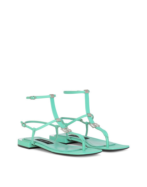 NAPPA LEATHER DG THONG SANDALS