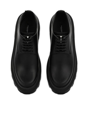 BRUSHED CALFSKIN DERBY SHOES