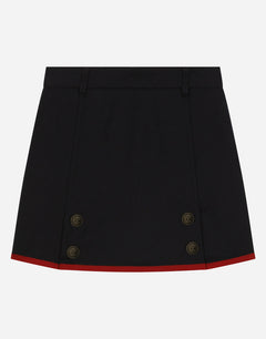 WOOL SKORTS WITH DECORATIVE BUTTONS