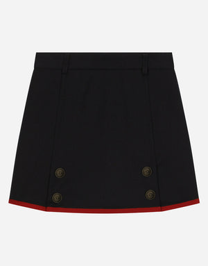 WOOL SKORTS WITH DECORATIVE BUTTONS