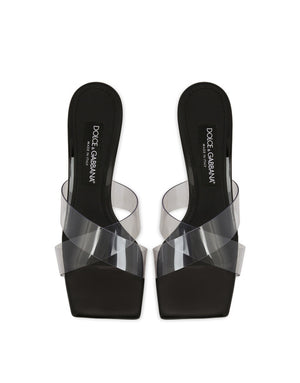 PVC MULES WITH DG POP HEEL