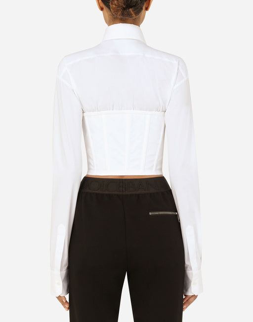 POPLIN BUSTIER SHIRT