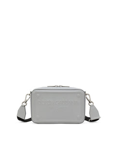 CALFSKIN CROSSBODY BAG WITH RAISED LOGO