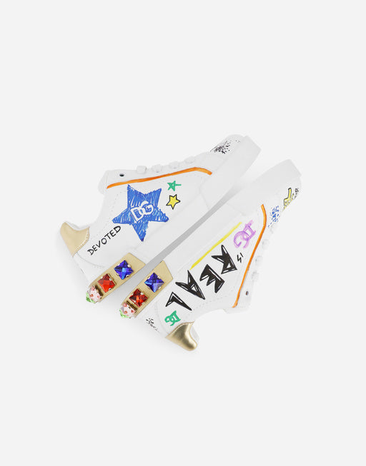 GRAFFITI-PRINT PORTOFINO LIGHT SNEAKERS