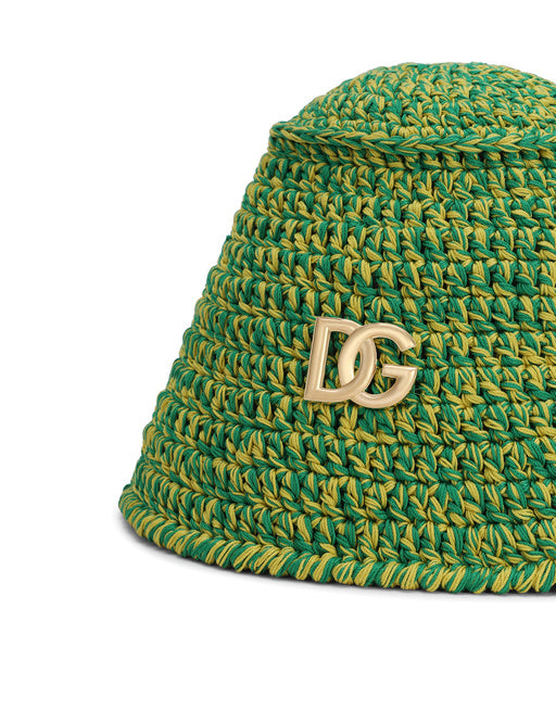 CROCHET BUCKET HAT WITH DG LOGO