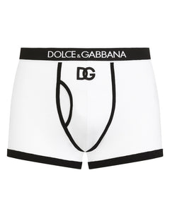 FINE-RIB COTTON BOXERS WITH DG LOGO
