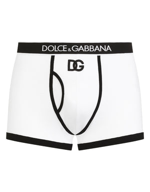 FINE-RIB COTTON BOXERS WITH DG LOGO
